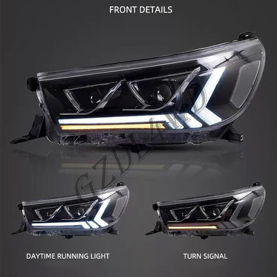 Toyota Hilux Revo Rocco Car Headlight Accessories Smoke Black