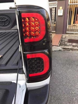 ABS 4x4 Driving Lights Smoked Black LED Tail Light For Hilux Vigo 2012-2014