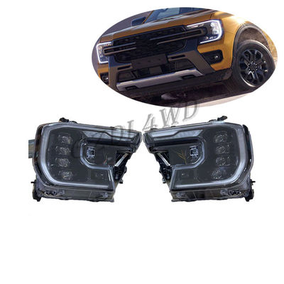 Smoke Black Purple Horn Headight 4x4 Driving Lights For Ranger T9 XL XLT XLS Upgrade To Wildtrak