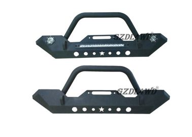 Solid 4x4 Front Bumper Guard Jeep Wrangler JK With Black Powder Coated Steel