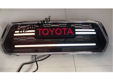 Chrome Front Grill Mesh For 2018 Toyota Hilux Revo Rocco With LED Turning Lights