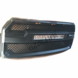 Black Front Grill Mesh With LED Light Bar 15 17 F150 Raptor Accessories
