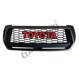 Imitaion Carbon Fiber Front Grill Bar Toyota Hilux TRD Logo Rocco 2018 2019