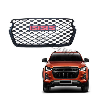 4X4 High Airflow Matte Black Front Grill For Isuzu Dmax 2020 2021