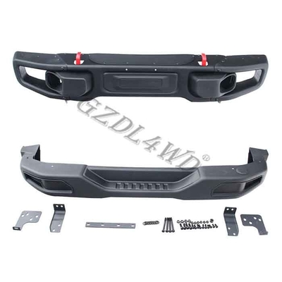 Jeep JK Wrangler Guard Back Rear Bumper Bar With Spare Frame Black Powder Coated Steel