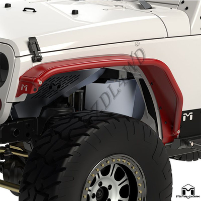 Overland Tube Off Road Fender Flares Aluminum Black Powder Coated For Jeep JK Wrangler