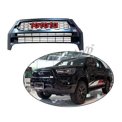 Matte Black Front Grill Mesh Auto Bumper Body Kit For Toyota Hilux  Revo Rocco Upgrate Gr