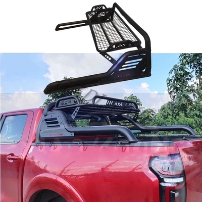 Textured Black Steel Roll Bar For Pickup Trucks Universal Anti Sport Bar 4x4