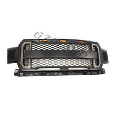 Front Grill Mesh Grille Raptor Style Replacement For Ford F150 2018 2019 2020 With Drl & Turn Signal Lights And 3 Amber