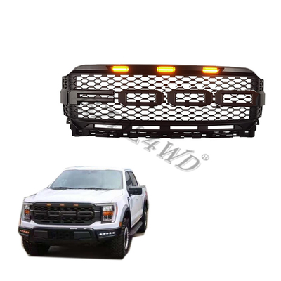 2021 2022 High Quality Wholesale Products Car Body Parts Accessories Front Grille With Led Lamp For Ford F150