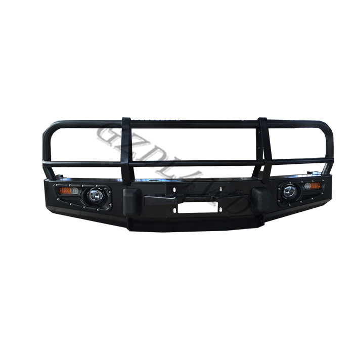 Steel Truck 4x4 Car Bumper Guard With Light For Land Cruiser Fj80