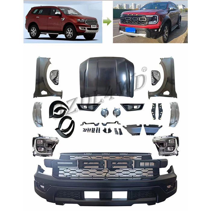 Car Facelift Upgrade 4x4 Body Kits For Everest 2016-2021 Upgrade To Ranger Raptor 2022