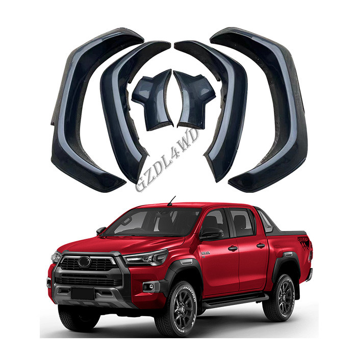 Off Road Car Body Kit Wheel Arch Fender Flares For Hilux Rocco 2020 2021 Exterior Accessories