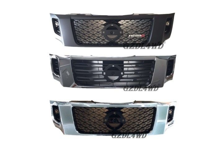 ABS Plastic Chrome Grille Guard Front , Custom Mesh Grills For Nissan Navara NP300