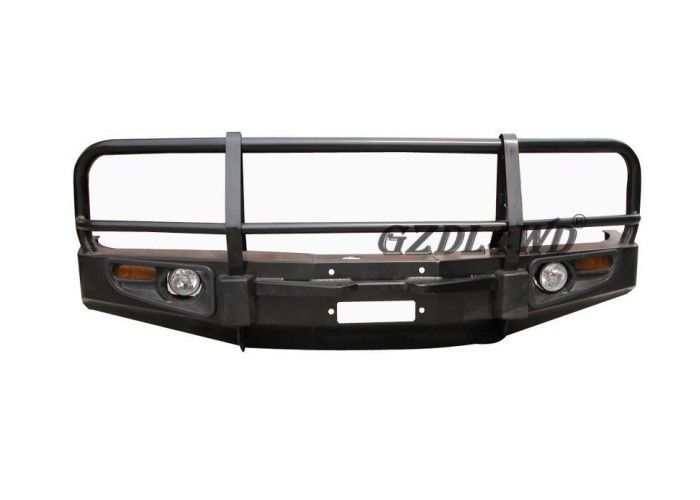 Pickup Toyota Land Cruiser Front Bumper Guard With Rolled Steel / Mounting Holes