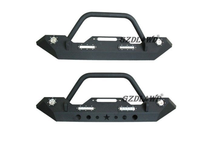 Steel 4X4 Front Bumper Guard With LED Lights Jeep Wrangler 2007 - 2014