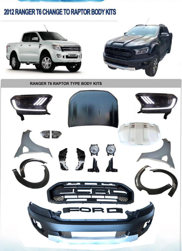 Facelift 4x4 Body Kits For  Ranger Raptor T6 T7 T8 PX PX2 PX3 2012+