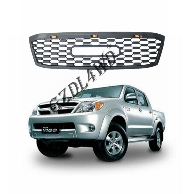 Toyota Hilux Vigo Double Cab Front Grill Mesh With LED