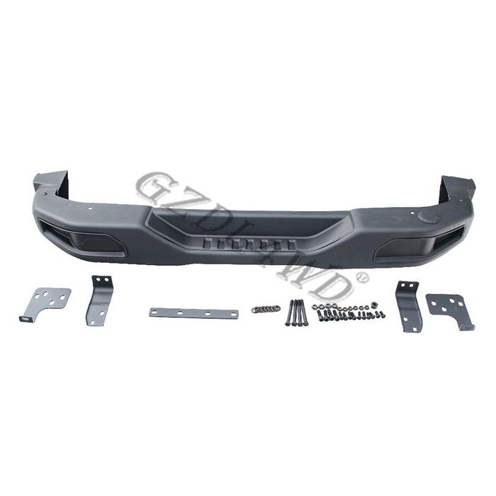 Jeep JK Wrangler Guard Back Rear Bumper Bar With Spare Frame Black Powder Coated Steel