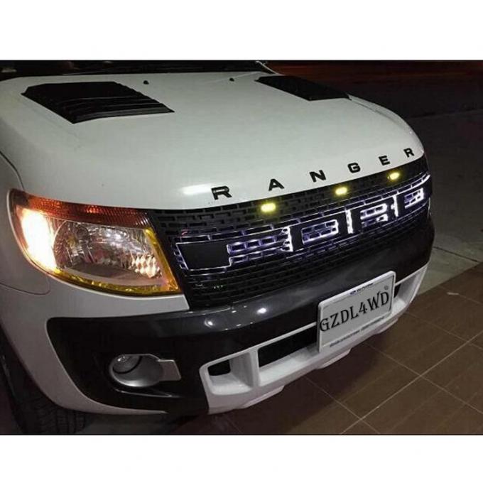 ABS Raptor Bumper Grille With LED For Ford Ranger T6 2012 2015 Ranger ...